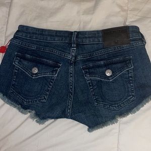 NWT True Religion Brand Jean Frayed Shorts sz 24